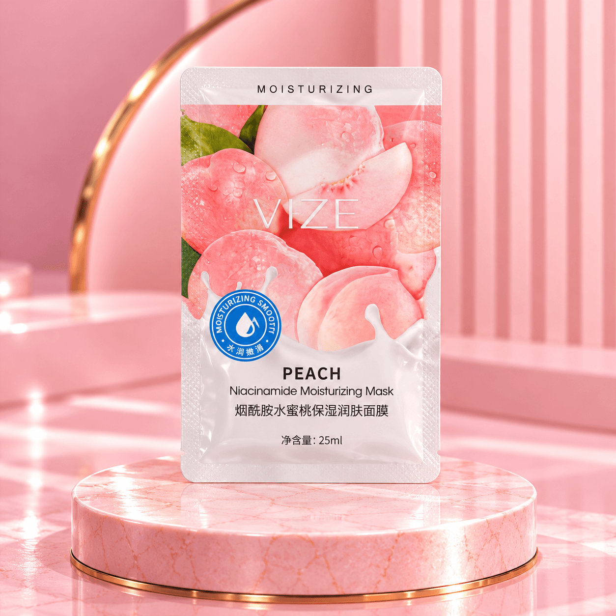ماسك الوجه بالخوخ والنياسيناميد – VIZE 🍑